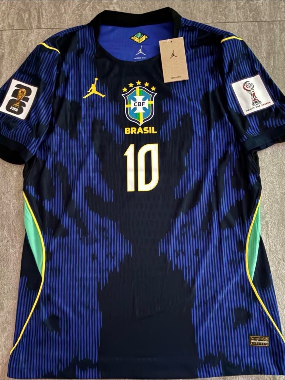 Brazil CBF #10 Blue Men's Football Jersey - Jordan